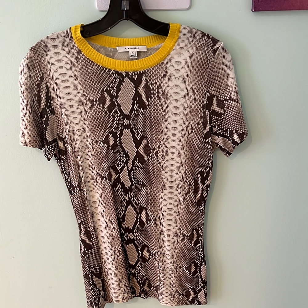 Carven snake skin print top